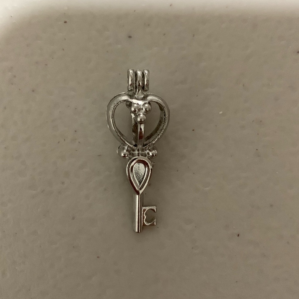 Key heart 🔑 ❤️ cage pendant